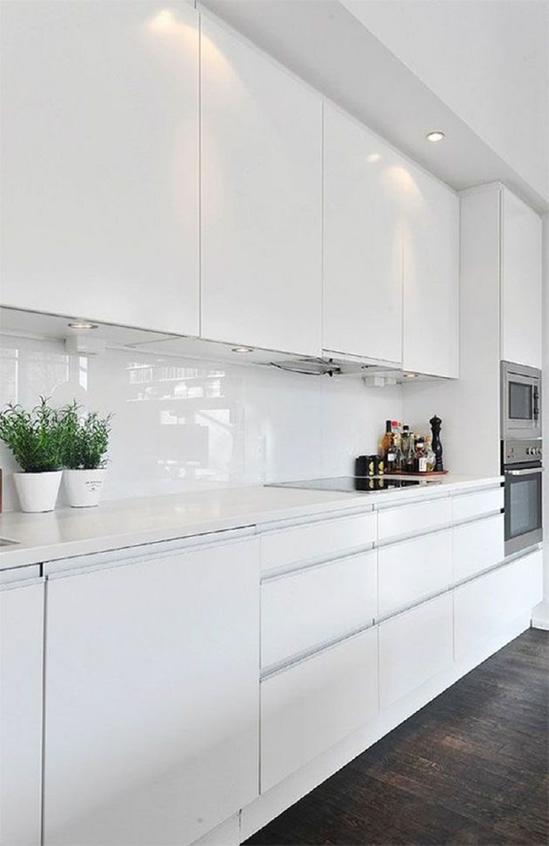 Cocina medium con apertura por perfil manija