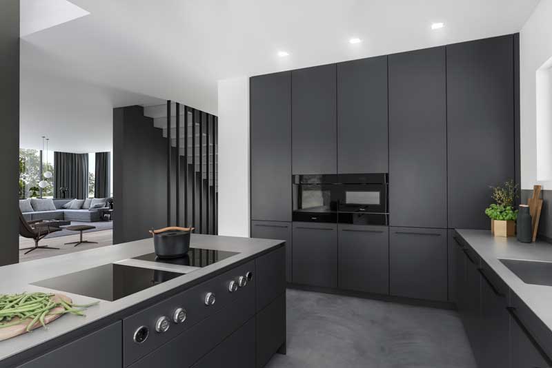 Amoblamiento de cocina premium con apertura por tirador